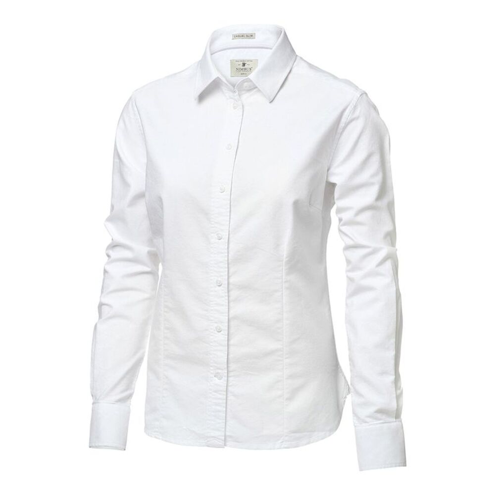 Nimbus Womens/Ladies Rochester Oxford Long Sleeve Formal Shirt / White